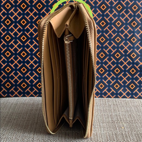Tory Burch Web Zip Continental Wallet Cardamon - Picture 7 of 8